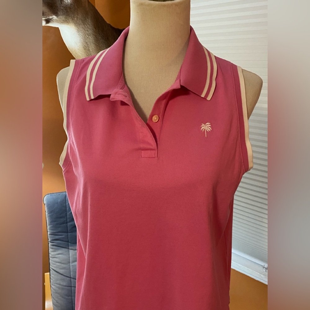 Lilly Pulitzer Pink Sleeveless Golf/Tennis Polo Top